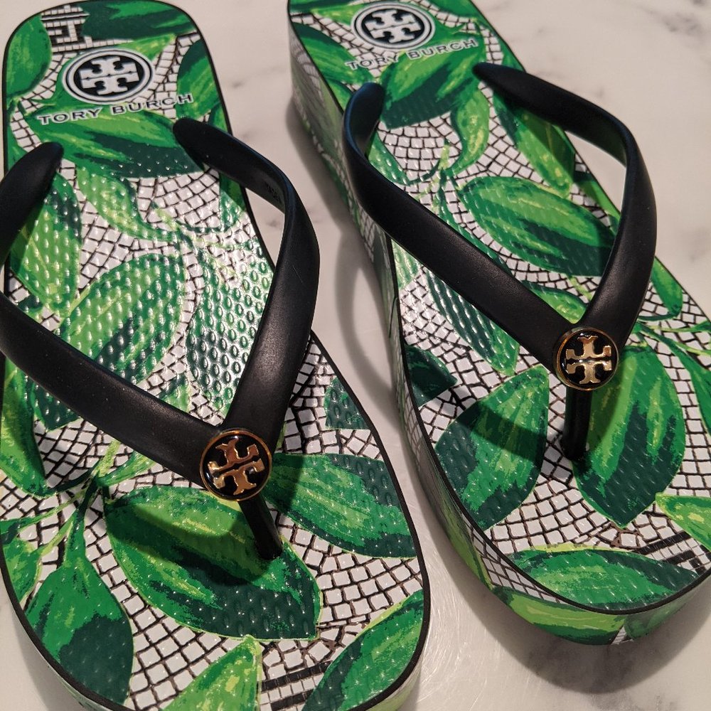 Tory Burch "Thandie" Wedge Flip Flop